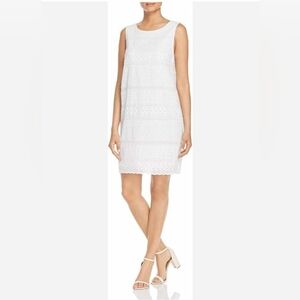 Moral Fiber white crochet lace sleeveless min dress